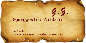 Gyorgyovics Zalán névjegykártya